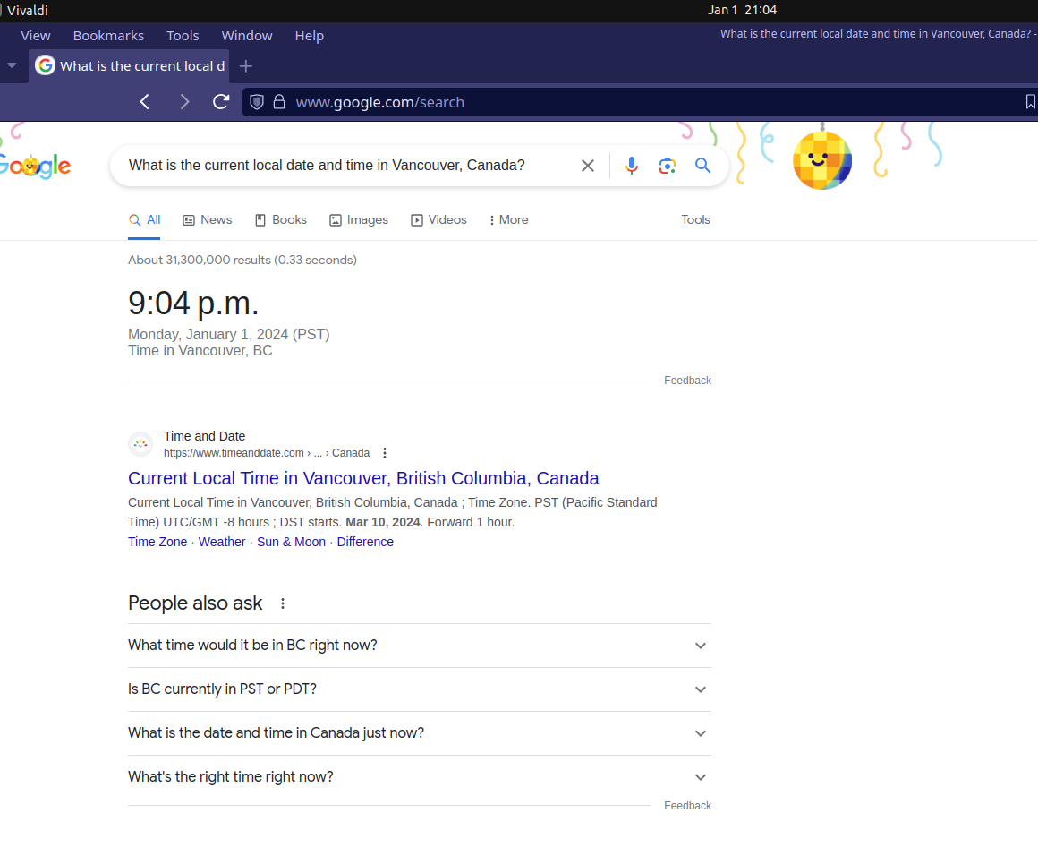 screenshot for Current Date and Time by Google
